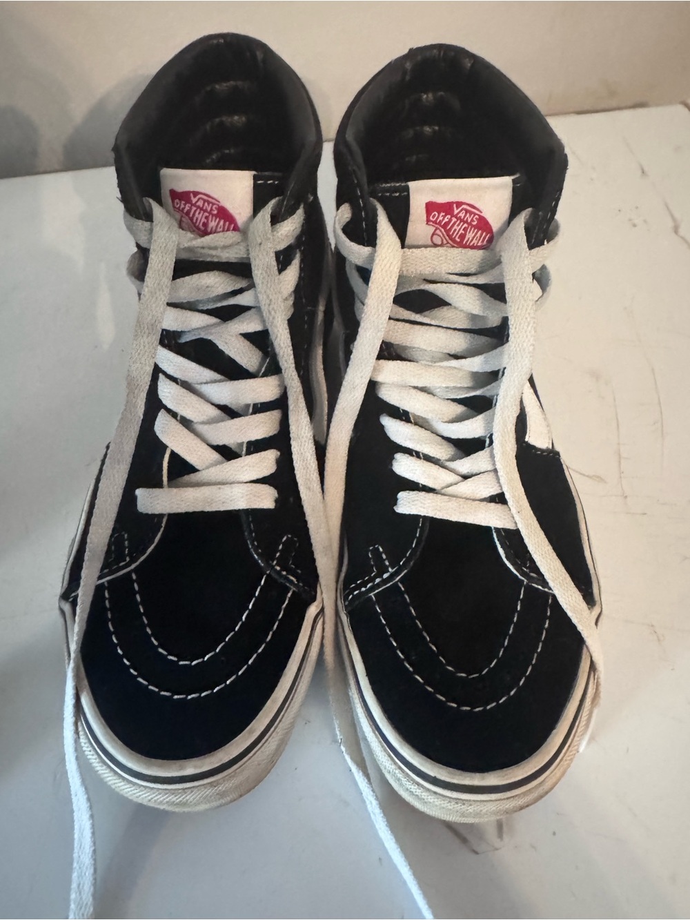 Vans Black and White Canvas Sneakers